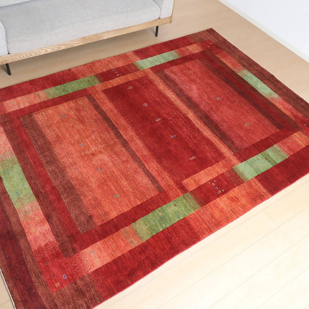 【セミオーダー受付中】  サイズ変更OK　カラー変更OK イラン　シラーズ産　ギャッベ 　（hx-31999）