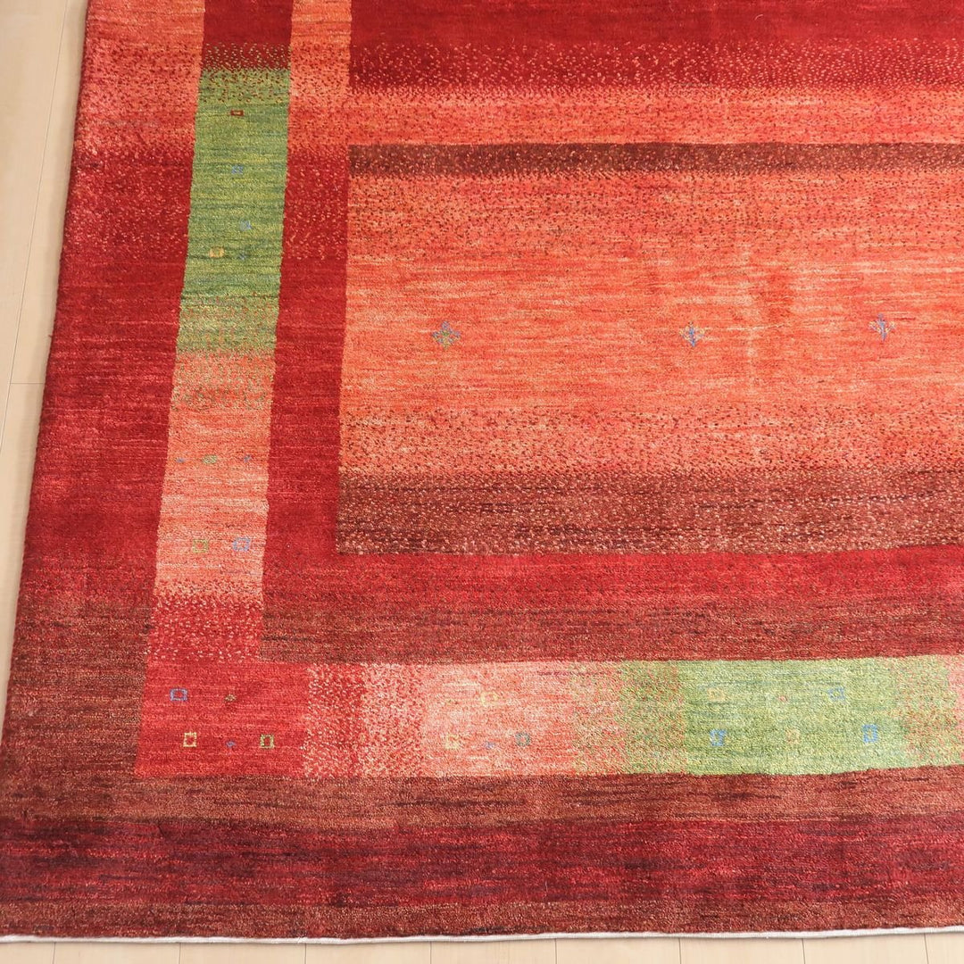 【セミオーダー受付中】  サイズ変更OK　カラー変更OK イラン　シラーズ産　ギャッベ 　（hx-31999）