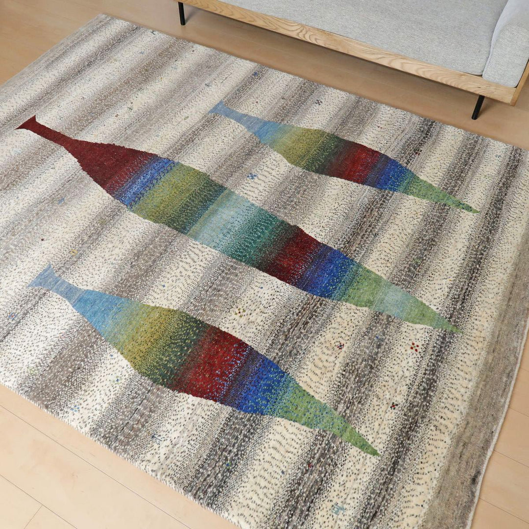 【オーダーメイド受付中】イラン　シラーズ産　ギャッベ 　（hx-6928）