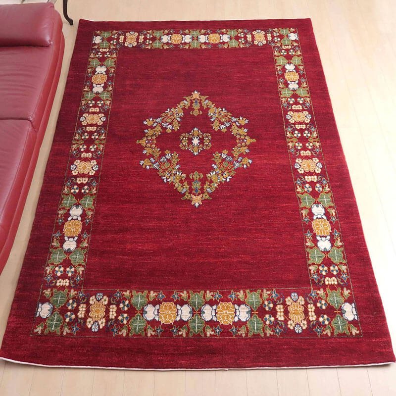 【セミオーダー受付中】  サイズ変更OK　カラー変更OK イラン　シラーズ産　ギャッベ 　（hx-69396）