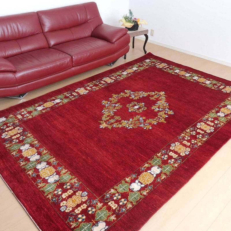 【セミオーダー受付中】  サイズ変更OK　カラー変更OK イラン　シラーズ産　ギャッベ 　（hx-69396）