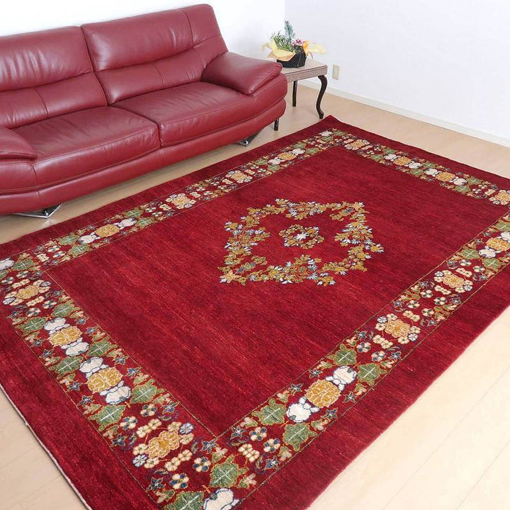 【セミオーダー受付中】  サイズ変更OK　カラー変更OK イラン　シラーズ産　ギャッベ 　（hx-69396）