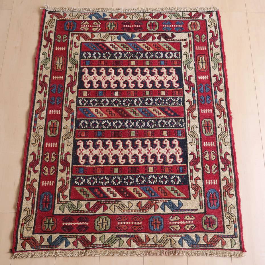 OLD ギャッベ カシュクリ　123×92cm ギャッベ (カシュクリ,カシュクーリ) 135×87cm（HM-69726