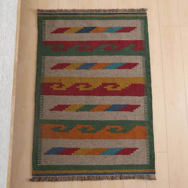 u317-9　キリム　シラーズ 手織り　ラグ　マット　142×107cm SALE／60%OFF】 シラーズ キリム u317-9 手織り 142×107cm
