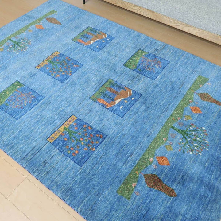 プレミアムギャッベ／ルリバフ 241×162cm（HL-17334)