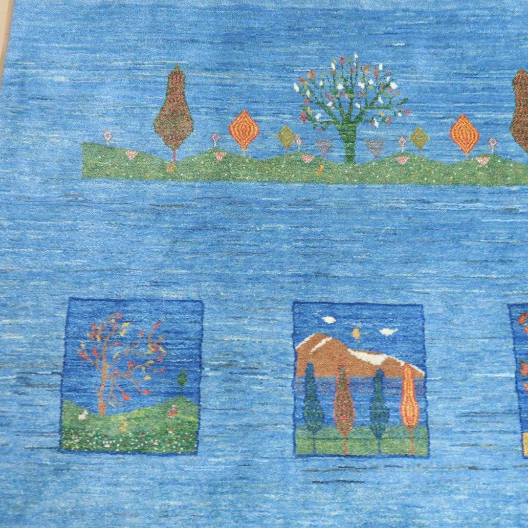 プレミアムギャッベ／ルリバフ 241×162cm（HL-17334)