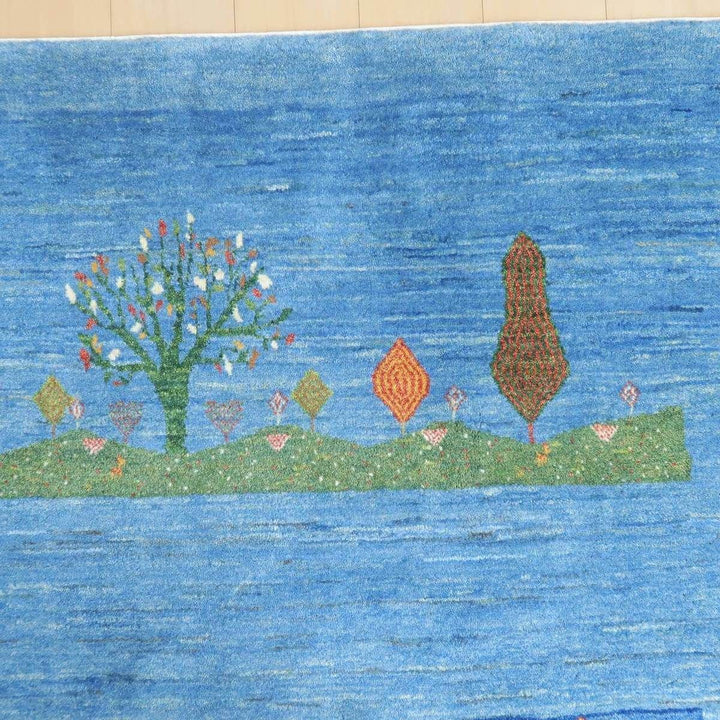 プレミアムギャッベ／ルリバフ 241×162cm（HL-17334)