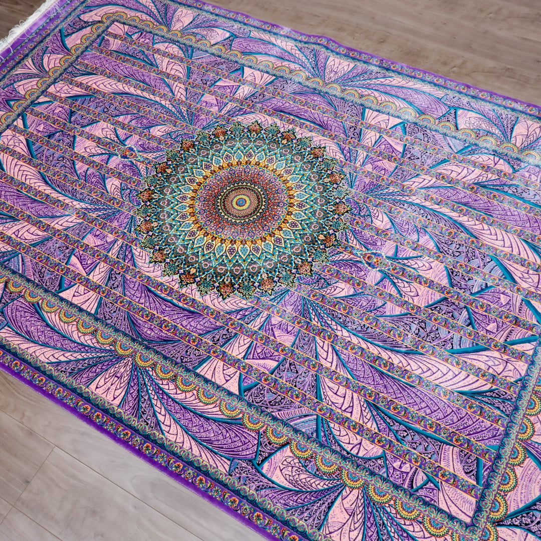 LUMINA モダールアートコレクション｜パープルフローデザイン｜229×146cm（S-13273）