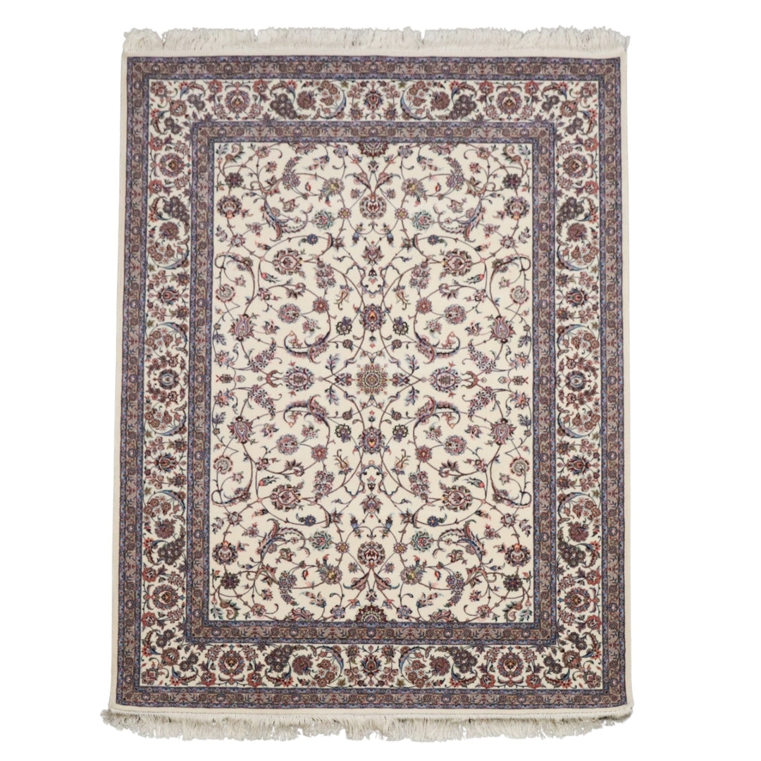 イラン製 ペルシャデザイン カーペット｜花唐草文様 機械織り 高密度 200×150cm（S-13274）