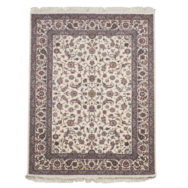 イラン製 ペルシャデザイン カーペット｜花唐草文様 機械織り 高密度 200×150cm（S-13274）