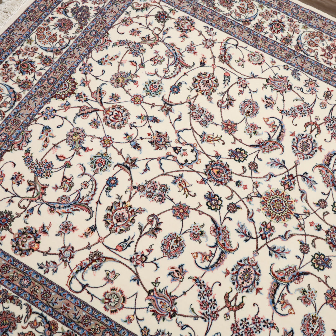 イラン製 ペルシャデザイン カーペット｜花唐草文様 機械織り 高密度 200×150cm（S-13274）