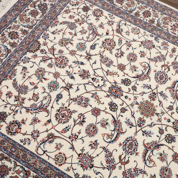 イラン製 ペルシャデザイン カーペット｜花唐草文様 機械織り 高密度 200×150cm（S-13274）