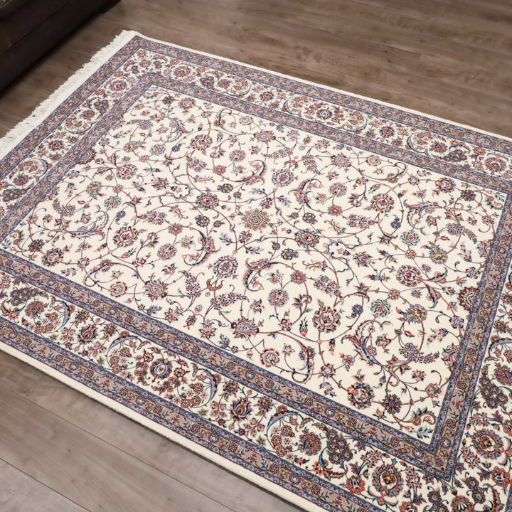 イラン製 ペルシャデザイン カーペット｜花唐草文様 機械織り 高密度 200×150cm（S-13274）