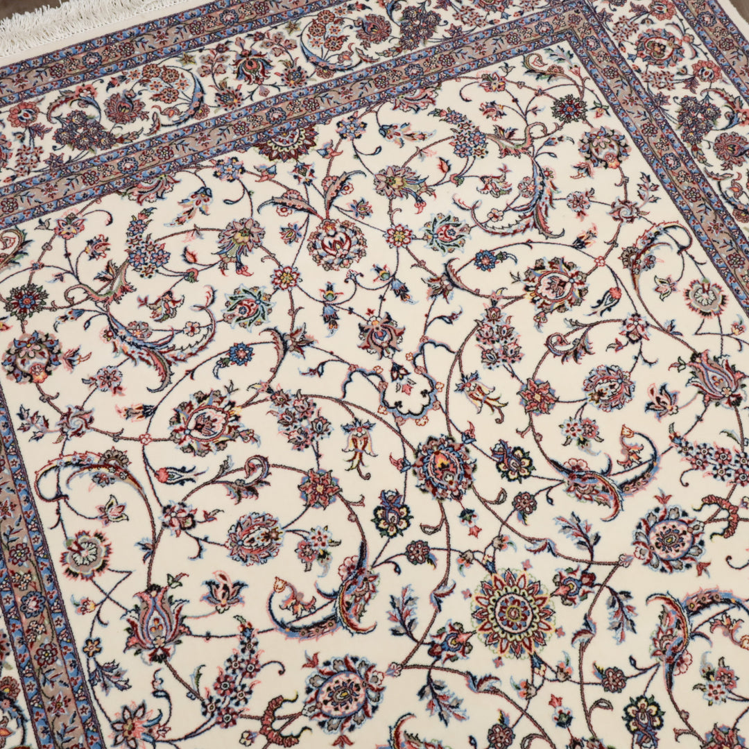 イラン製 ペルシャデザイン カーペット｜花唐草文様 機械織り 高密度 200×150cm（S-13274）