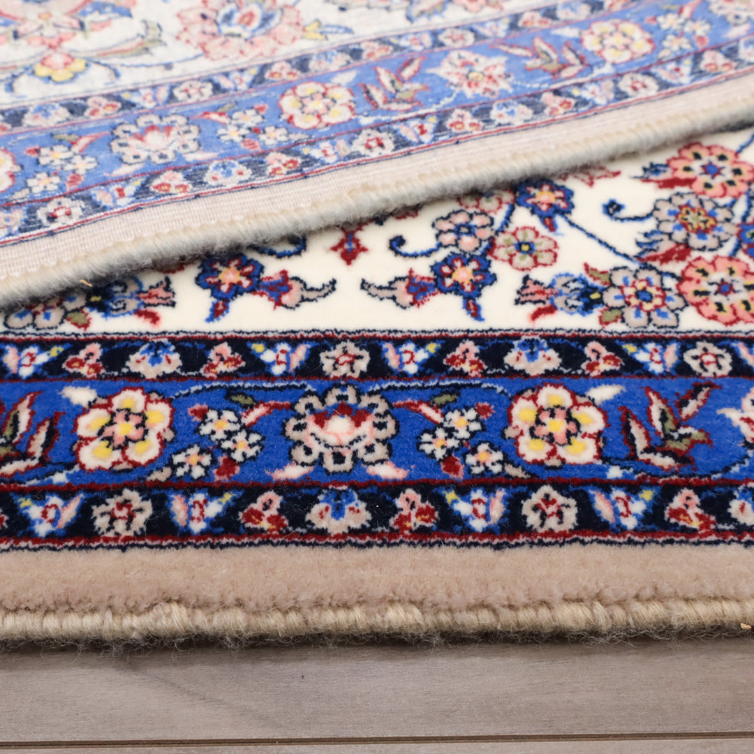 イラン製 ペルシャデザイン カーペット｜花唐草文様 ベージュ 機械織り 高密度（S-13275）