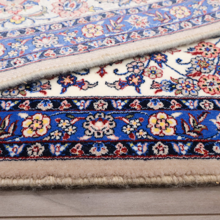 イラン製 ペルシャデザイン カーペット｜花唐草文様 ベージュ 機械織り 高密度（S-13275）