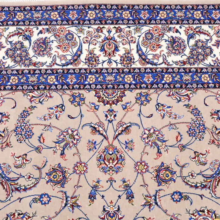 イラン製 ペルシャデザイン カーペット｜花唐草文様 ベージュ 機械織り 高密度（S-13275）