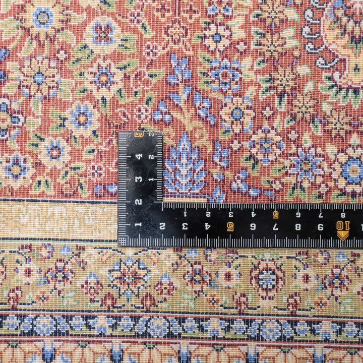 LUMINA モダールアートコレクション｜花メダリオン柄 アイボリー×ブルー｜204×140cm（S-13309）