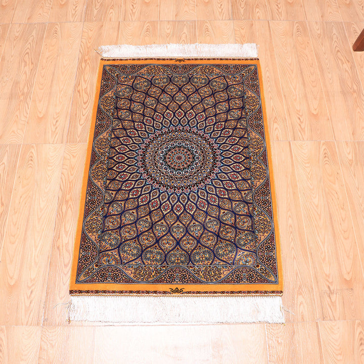 ラティーフカーペット（モダール）LATIF　90×60cm（S-70165）