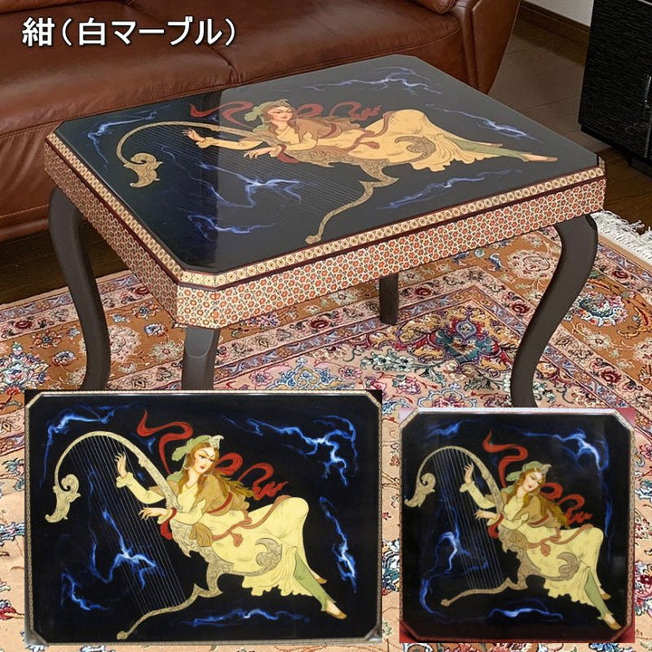 ペルシャ伝統工芸ハンドメイドのサイドテーブルセット