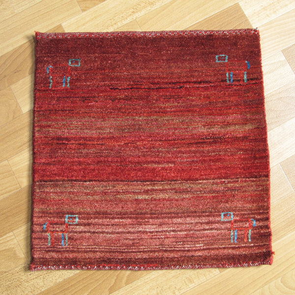 ゾランヴァリ　ギャッベ　ミニマット　ラグ　ペルシャ　ZOLLANVARI ゾランヴァリ,ギャッベ,212×150cm｜ペルシャ手織りラグ,無地レッド