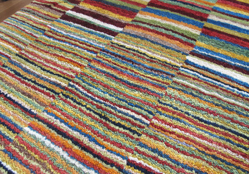 ギャッベ,ラグ,115×73cm,アマレ,ゾランヴァリ,手織り,マルチカラー