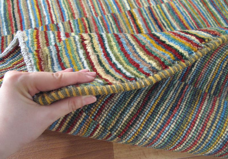 ギャッペ ゾランヴァリギャッベ ラグ カーペット ウール 手織り美品 ギャッベ,ラグ,117×83cm,アマレ,ゾランヴァリ,手織り,ストライプ柄
