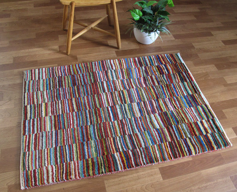 ギャッベ,ラグ,アマレ,120×87cm,ゾランヴァリ,手織り,ウール絨毯