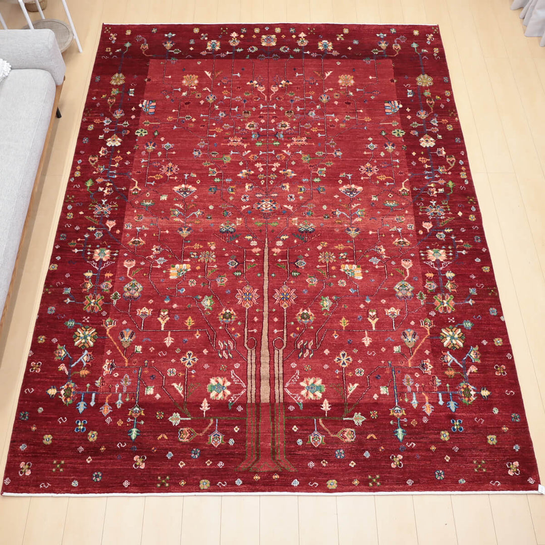 ゾランヴァリ・ギャッベ／ルリバフ 286×218cm（ZX-1422）大判サイズアートギャッベ