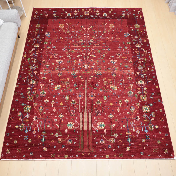 ゾランヴァリ・ギャッベ／ルリバフ 286×218cm（ZX-1422）大判サイズアートギャッベ