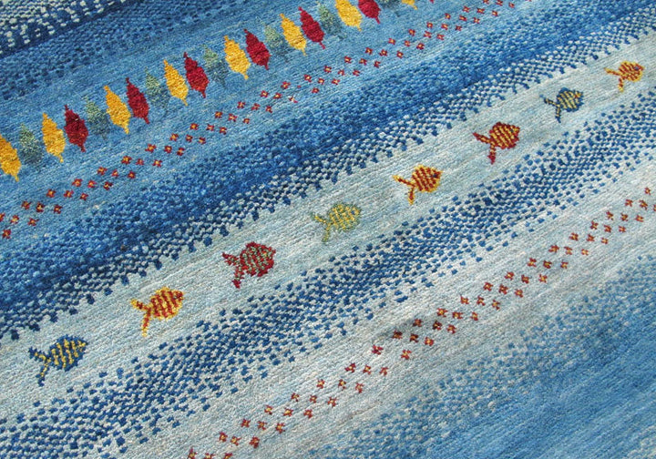 【セミオーダー受付中】  サイズ変更OK　カラー変更OK イラン　シラーズ産　ギャッベ 　（zx-1507）