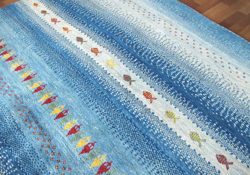 【セミオーダー受付中】  サイズ変更OK　カラー変更OK イラン　シラーズ産　ギャッベ 　（zx-1507）